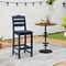 30 Inch Outdoor Bar Stool with Footrest HDPE All-Weather Tall Chair for Patio or Balcony
